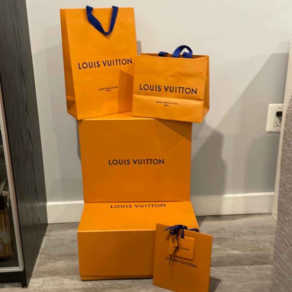 Louis Vuitton boxes and bags